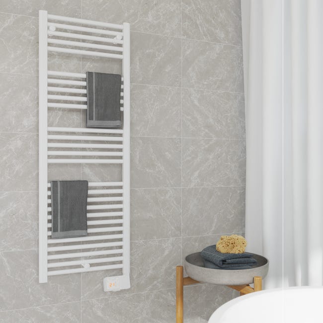 Leroymerlin Scaldasalviette elettrico EQUATION Kaltar L 50 cm bianco Qualità Garantita
