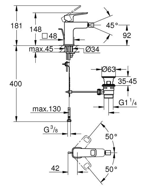 Leroymerlin Rubinetto per bidet Clova Pulse cromato lucido GROHE Hotsell
