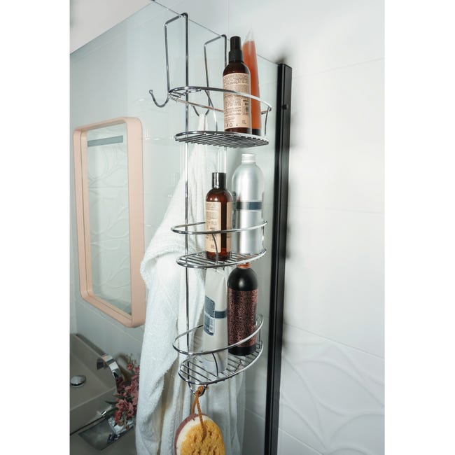 Leroymerlin Organizer per doccia per porta doccia Spider cromo In Linea
