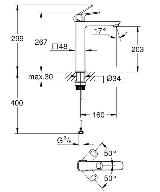 Leroymerlin Rubinetto per lavabo Clova Pulse nero spazzolato opaco GROHE Spedizione Gratuita