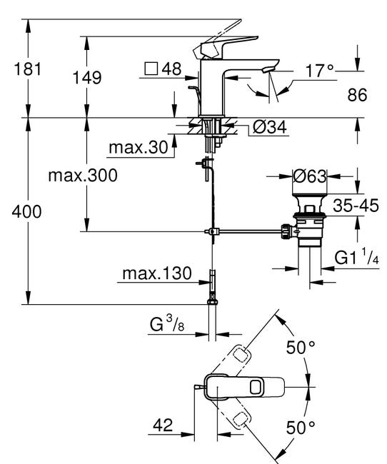 Leroymerlin Rubinetto per lavabo a canna bassa Clova Pulse cromato lucido GROHE Convenienza