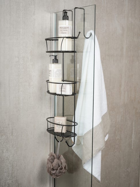 Leroymerlin Organizer per doccia per porta doccia Spider xxl nero opaco Novità