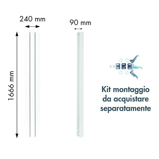 Leroymerlin Radiatore acqua calda PRODIGE SUPERIOR in alluminio 3 elementi interasse 600 mm bianco Fino Al -60%