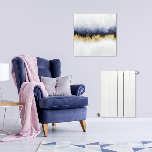 Leroymerlin Radiatore acqua calda PRODIGE MODERN in alluminio 6 elementi interasse 600 mm bianco Nuova