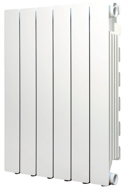 Leroymerlin Radiatore acqua calda PRODIGE MODERN in alluminio 6 elementi interasse 600 mm bianco Nuova