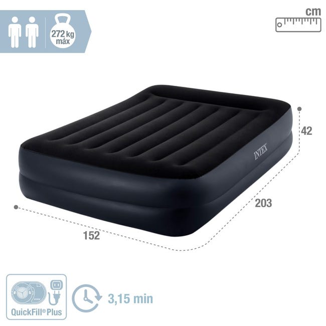 Leroymerlin Intex 64124ND - Materasso Dura-Beam Pillow Rest Raised Autogonfiante 152x203x42 cm Shopping Online