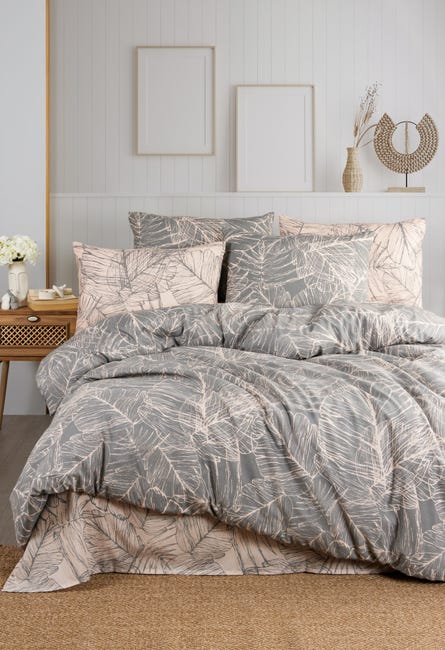 Leroymerlin Set letto BOTANIK 260 x 240 cm - Grigio Outlet
