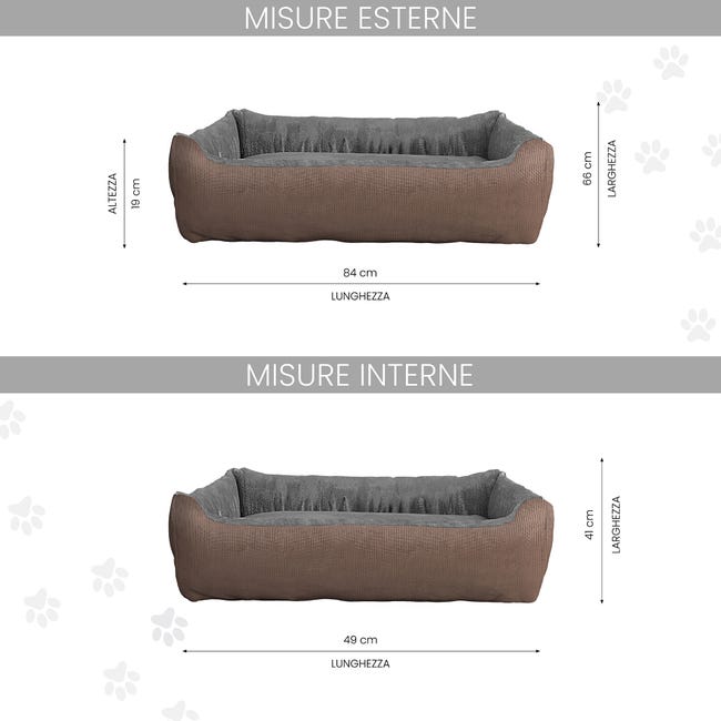 Leroymerlin CUCCIA LOVE SOGNI E CAPRICCI PETS 84x66 cm TORTORA In Vendita