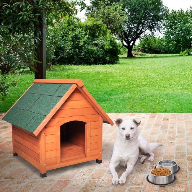 Leroymerlin Cuccia cani in legno casetta da esterno taglia media 85x101x85 Linus Vendita Calda