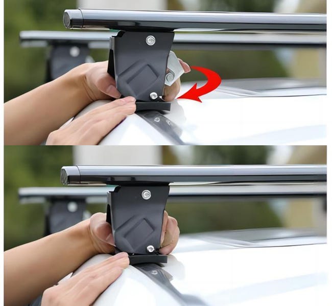 Leroymerlin Rebeca Shop® Barre Da Tetto Portapacchi Universali Con Serratura Antifurto Nero Adatte Per Auto Con Tetto Liscio Senza Barre Longitudinali 130cm In Saldo
