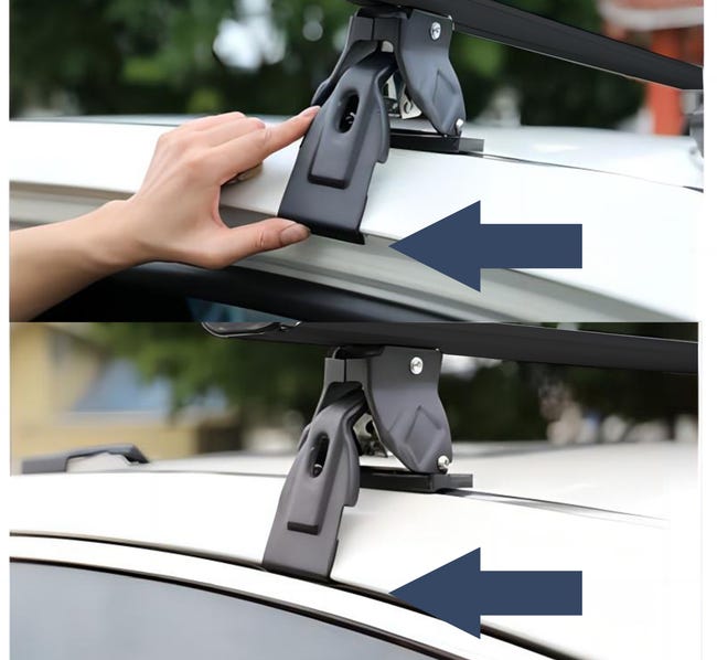 Leroymerlin Rebeca Shop® Barre Da Tetto Portapacchi Universali Con Serratura Antifurto Nero Adatte Per Auto Con Tetto Liscio Senza Barre Longitudinali 130cm In Saldo