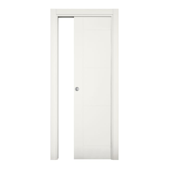 Leroymerlin Porta tamburata scorrevole Mood bianco L 80 x H 210 cm reversibile Spedizione Gratuita
