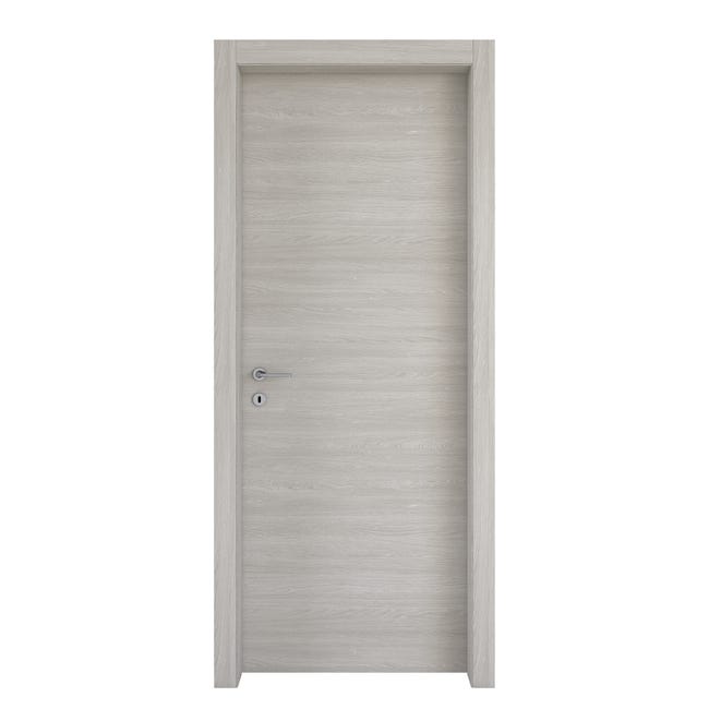 Leroymerlin Porta battente Cambridge rovere grigio L 70 x H 210 cm reversibile Soddisfazione Garantita