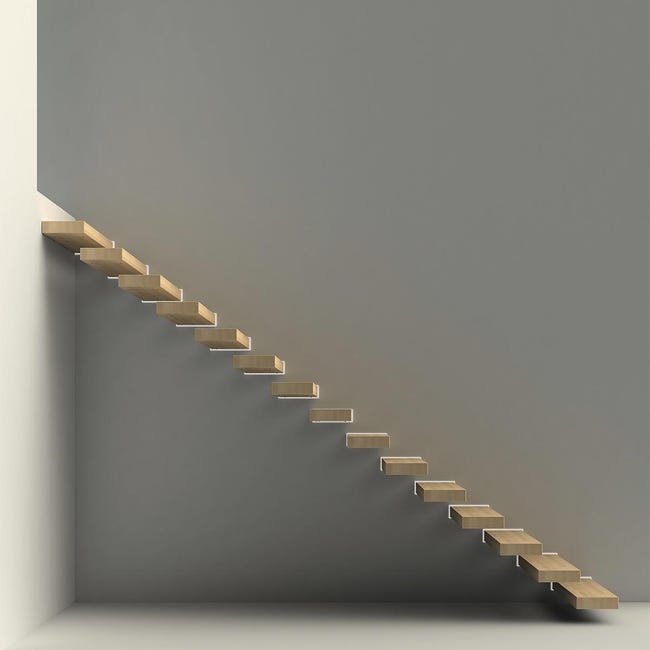 Leroymerlin Gradino Wall in legno bianco L 900 mm H 300 mm Affare Del Giorno