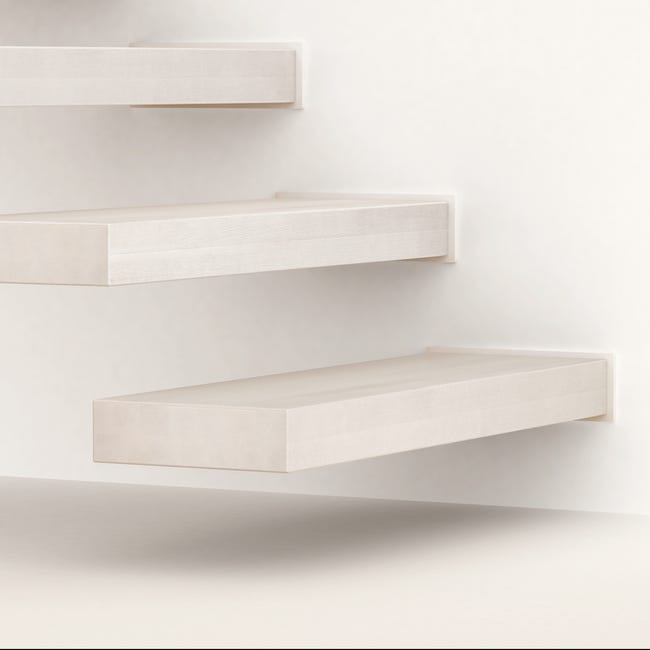 Leroymerlin Gradino Wall in legno bianco L 900 mm H 300 mm Affare Del Giorno
