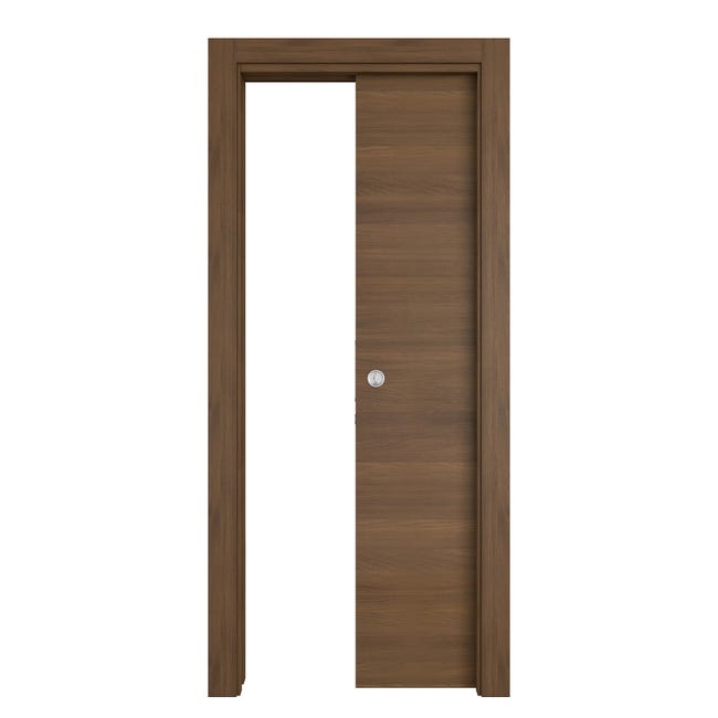 Leroymerlin Porta tamburata scorrevole Stenophylla marrone L 70 x H 210 cm reversibile Sottocosto