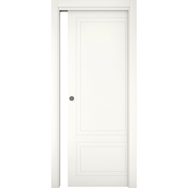 Leroymerlin Porta tamburata scorrevole Nobel bianco L 80 x H 210 cm reversibile Novità