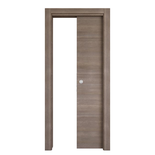 Leroymerlin Porta tamburata scorrevole Stylish grigio L 80 x H 210 cm reversibile Outlet