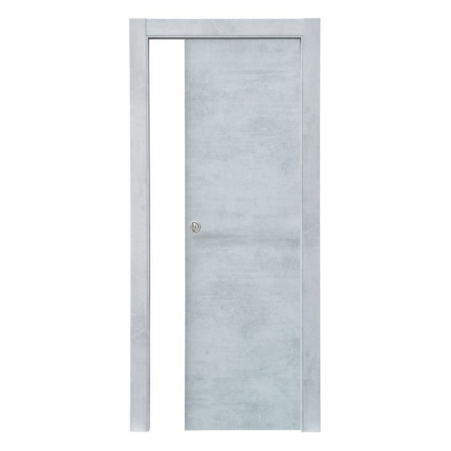 Leroymerlin Porta scorrevole Cemento cemento grigio L 70 x H 210 cm reversibile Saldi