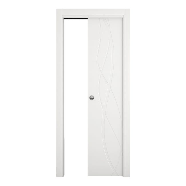 Leroymerlin Porta tamburata scorrevole Dna bianco L 70 x H 210 cm reversibile Vendita Calda