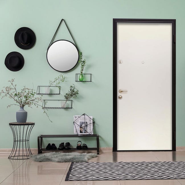 Leroymerlin Porta blindata MASTER Square L 80 x H 200 cm bianco apertura sinistra Vendita Economica