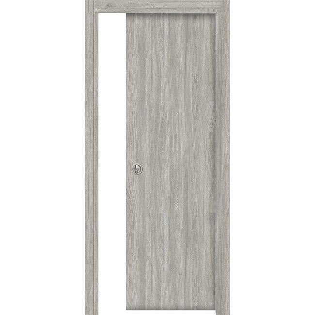 Leroymerlin Porta scorrevole Braque olmo grigio L 80 x H 210 cm reversibile Saldi Di Fabbrica