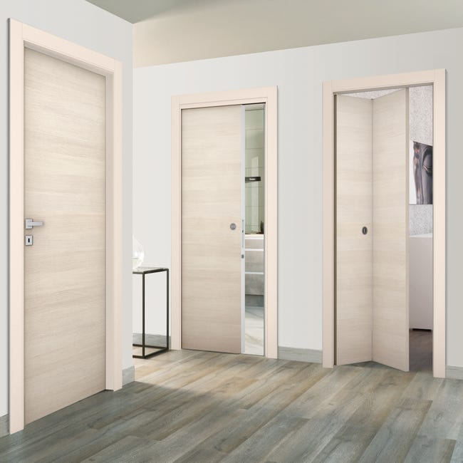 Leroymerlin Porta tamburata battente Riga grano L 60 x H 210 cm reversibile Moda