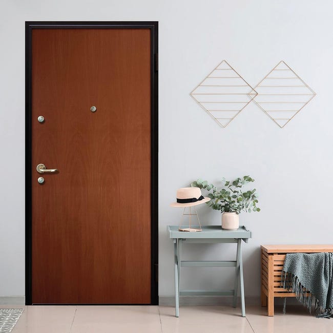 Leroymerlin Porta blindata MASTER Hanger L 85 x H 200 cm noce apertura sinistra Italia