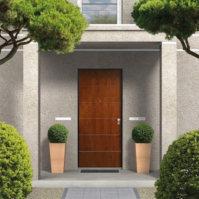 Leroymerlin Porta blindata MASTER Service L 90 x H 210 cm noce/bianco apertura destra 2025