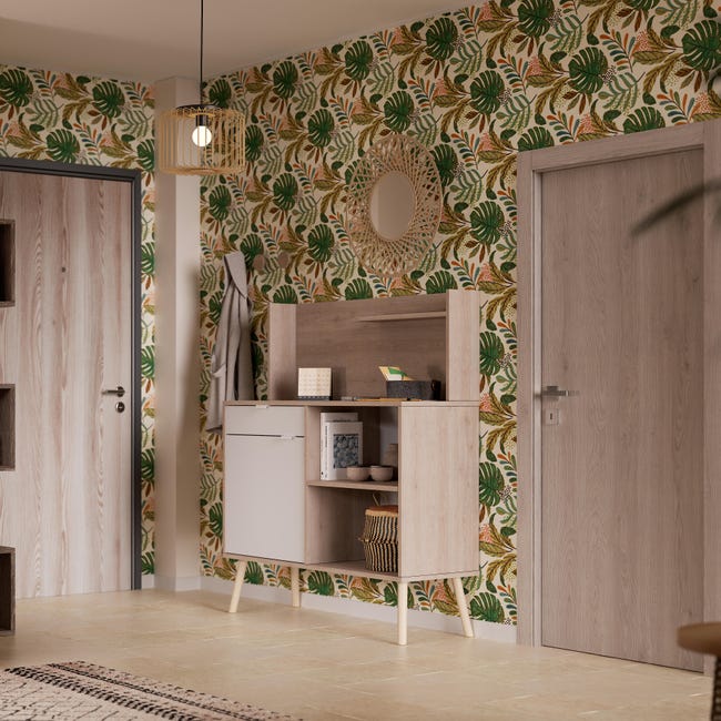 Leroymerlin Porta battente Brush rovere L 80 x H 210 cm reversibile Qualità Garantita