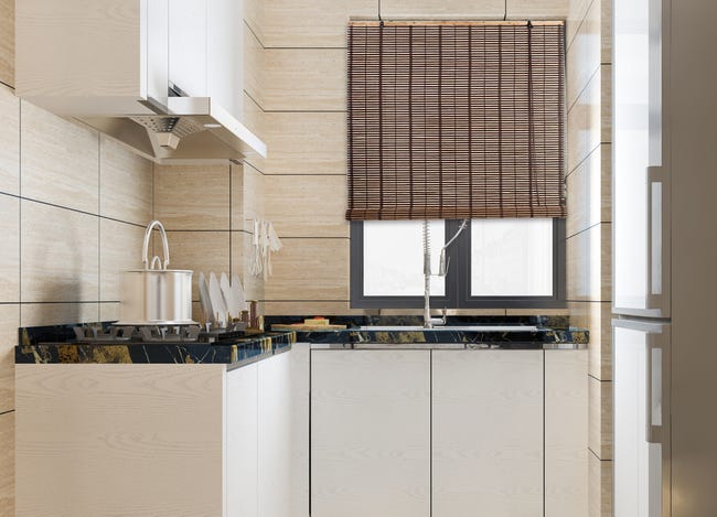 Leroymerlin Tenda a rullo oscurante Atlanta wengè 150x300 cm Consegna Veloce