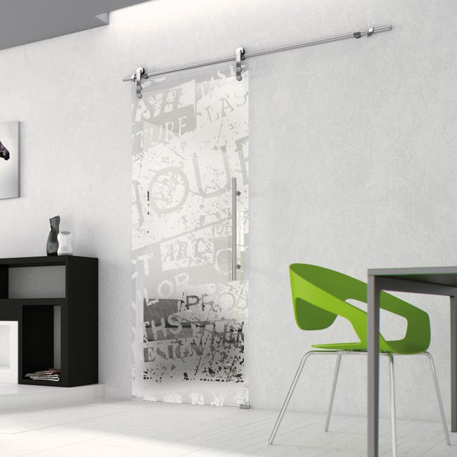 Leroymerlin Sistema scorrevole Lux grigio per anta in vetro L 2 m Sottocosto