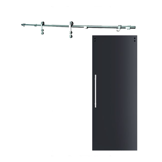 Leroymerlin Sistema scorrevole Lux grigio per anta in vetro L 2 m Sottocosto