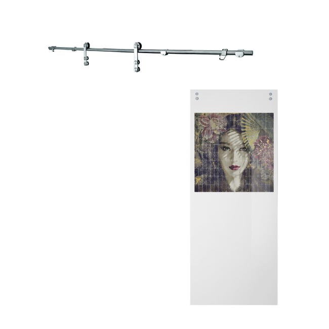 Leroymerlin Porta scorrevole Donna in vetro L 88 x H 215 cm con binario Lux Economico