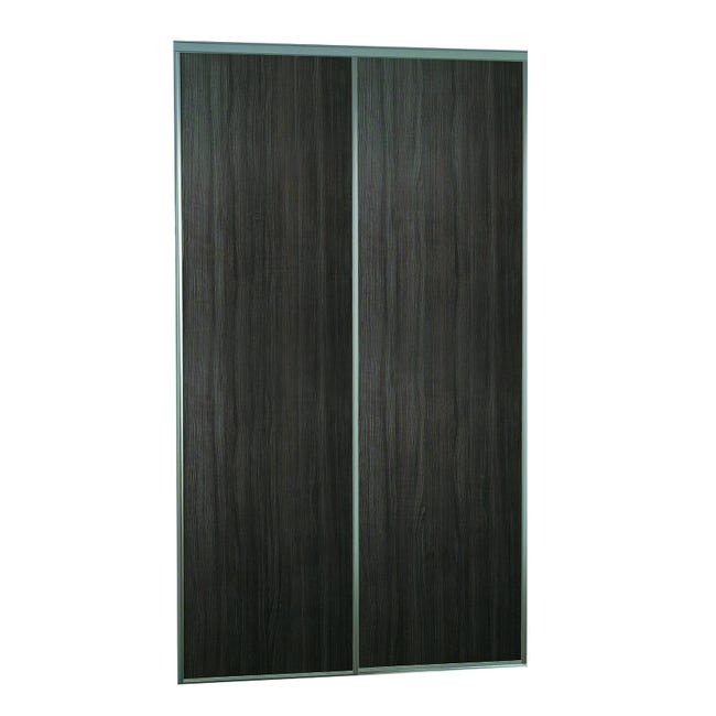 Leroymerlin Kit anta scorrevole con binario Florida 2 ante marrone L 120 x H 270 cm Online