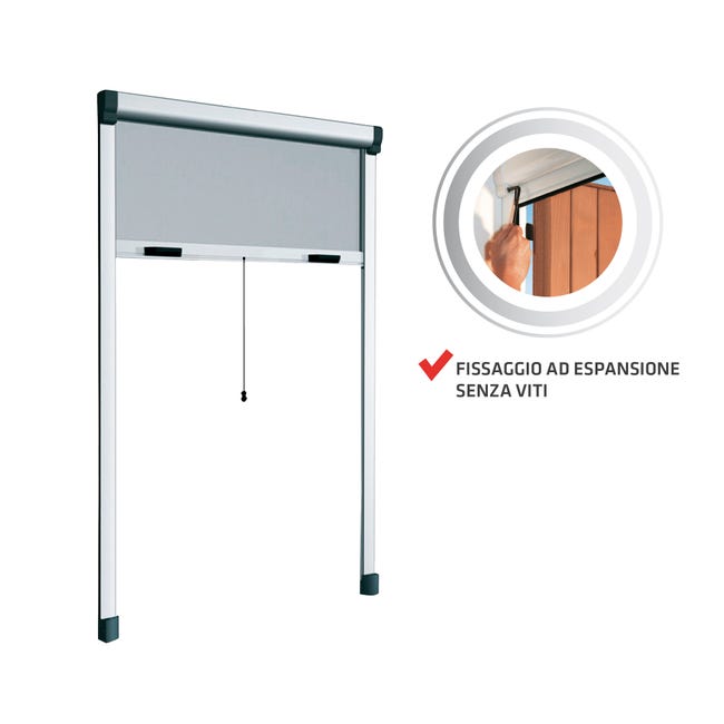 Leroymerlin Zanzariera avvolgibile MEDAL Bazar per portafinestra L 140 x H 250 cm bianco Vendita Economica