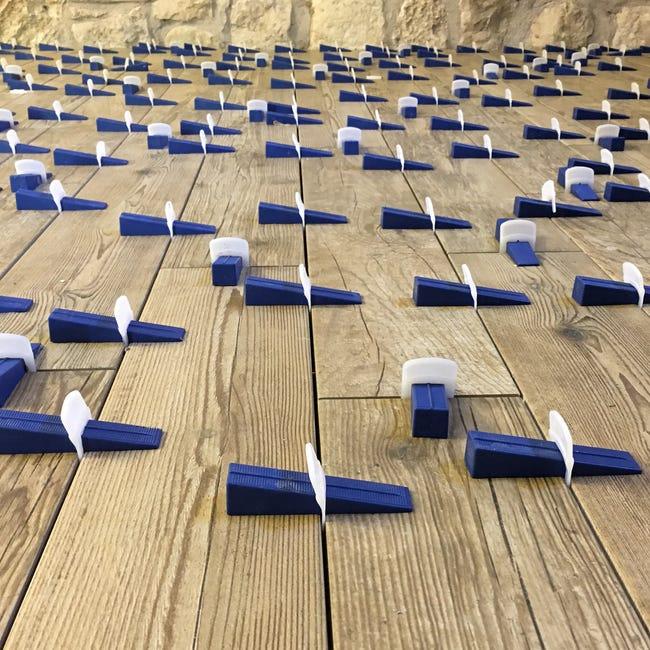 Leroymerlin Sistema livellante per piastrelle a Dritto Sp 1 mm. Confezione da 100 pezzi Presa