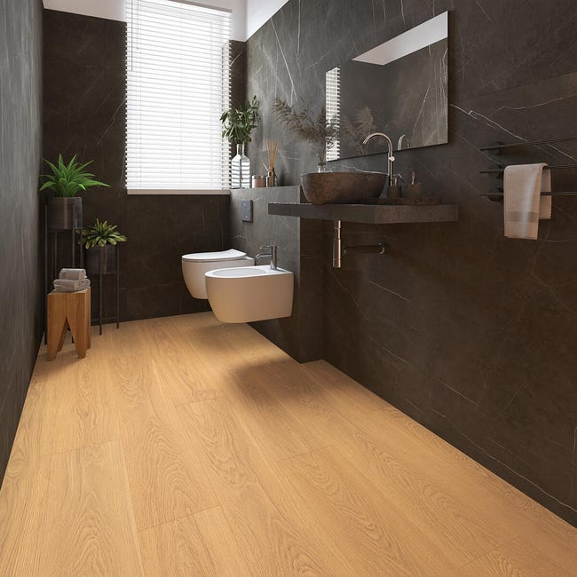 Leroymerlin Pavimento laminato CLASSEN Uberwood rovere chiaro resistente all'acqua Sp 8mm Economico