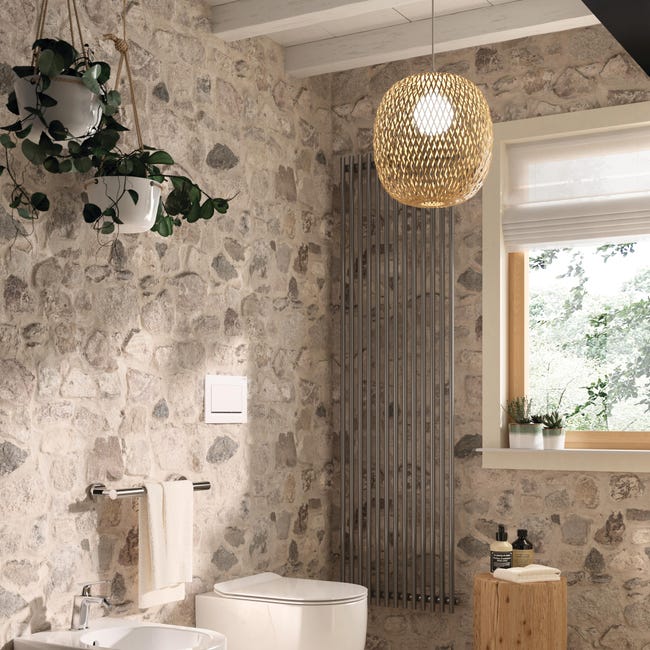 Leroymerlin Rivestimento decorativo in gres porcellanato Rocce beige da interno / esterno Italy