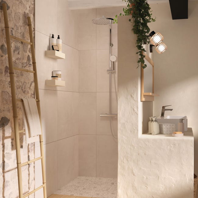 Leroymerlin Rivestimento decorativo in gres porcellanato Rocce beige da interno / esterno Italy