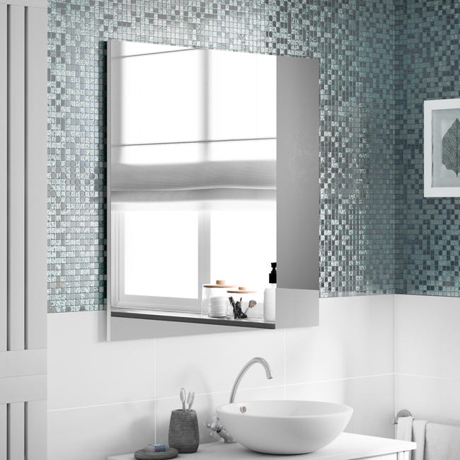 Leroymerlin Mosaico in vetro Ice Mirror argento L 29.7 x L 29.7cm x Sp. 4 mm Italia