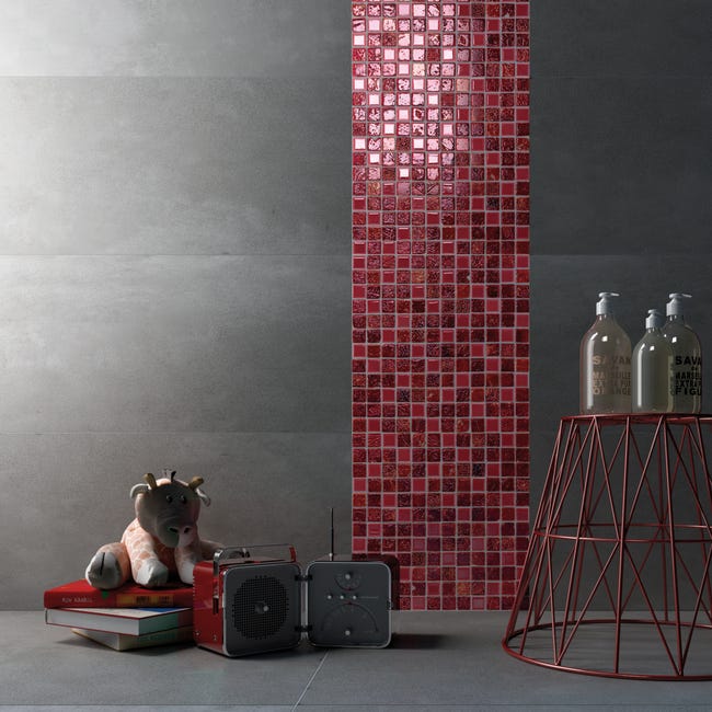 Leroymerlin Mosaico in pietra Lacca Rossa rosso L 30 x L 30cm x Sp. 8 mm Spedizione Gratuita