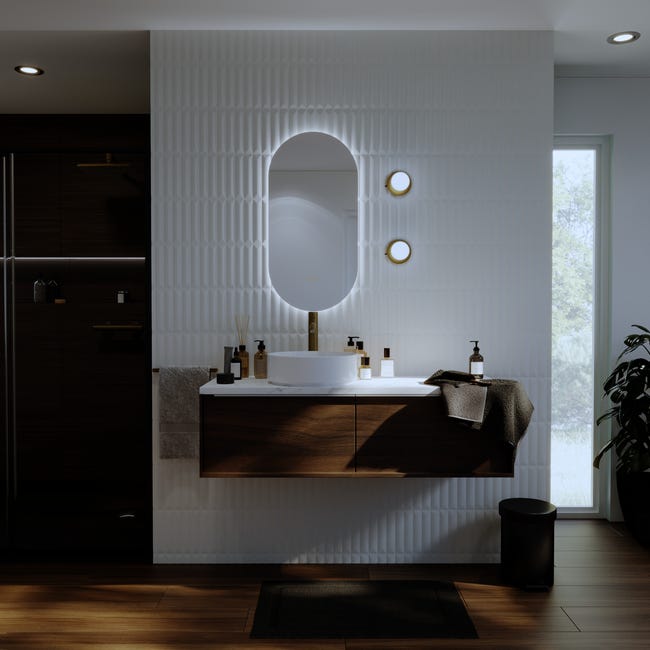 Leroymerlin Mosaico in ceramica BUMP bianco L 31.5 x L 20cm x Sp. 0.0 mm Consegna Veloce