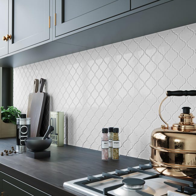Leroymerlin Mosaico in ceramica Antik Lantern bianco L 24.1 x L 24.1cm x Sp. 6 mm Fino Al -60%