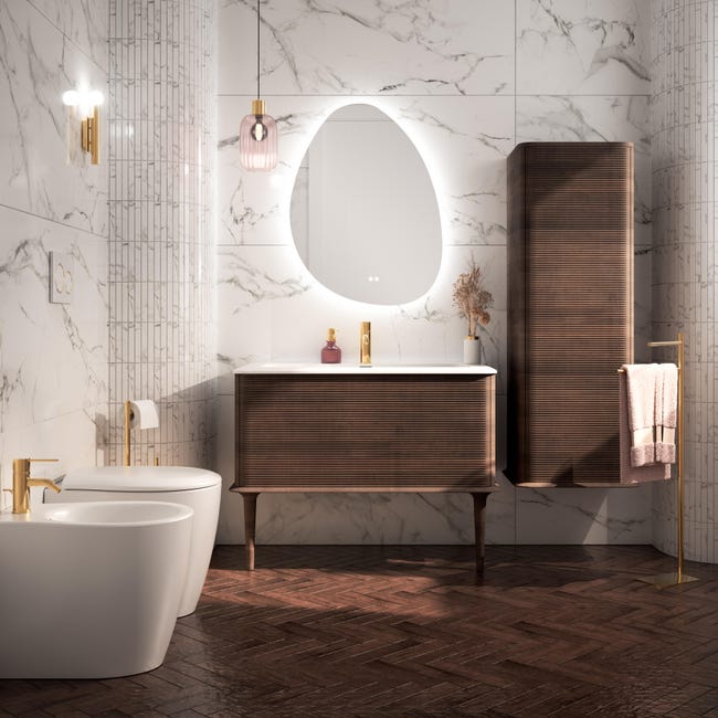 Leroymerlin Piastrella da pavimento e rivestimento interno ed esterno rettificato Silk Marble in gres porcellanato satinato grigio 120 x 60cm Sp. 9.2 mm traffico molto intenso (pei 5/5) In Vendita