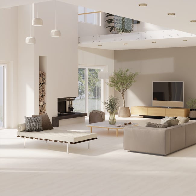 Leroymerlin Pavimento laminato ARTENS DESIGN Nisbet bianco resistente all'acqua Sp 8mm Offerte