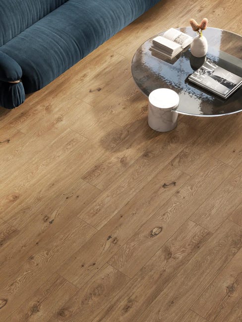 Leroymerlin Piastrella da pavimento e rivestimento interno rettificato Fable in gres porcellanato smaltato opaco marrone 120 x 20cm Sp. 9 mm traffico intenso (pei 4/5) R9 Vendita Economica