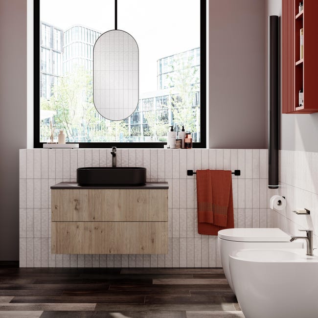 Leroymerlin Piastrella da pavimento e rivestimento interno ARTURI in gres naturale smaltato opaco multicolore 15 x 90cm Sp. 8.8 mm traffico medio forte (pei 3/5) R9 Saldi Di Fabbrica