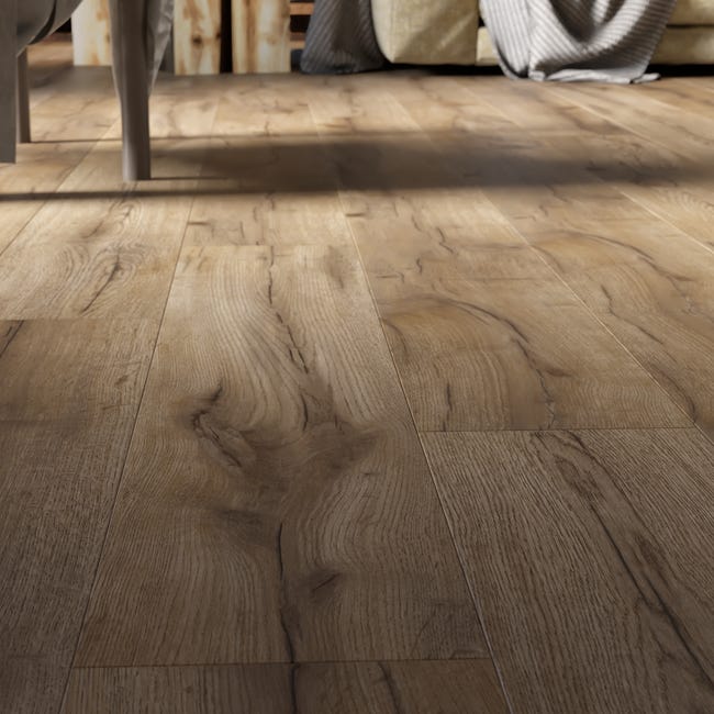 Leroymerlin Pavimento laminato ARTENS DESIGN Orebro marrone resistente all'acqua Sp 8mm In Saldo