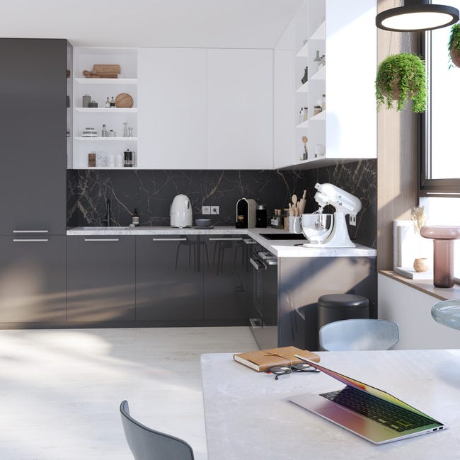 Leroymerlin Pavimento laminato ARTENS DESIGN Nuiza grigio resistente all'acqua Sp 8mm Nuova